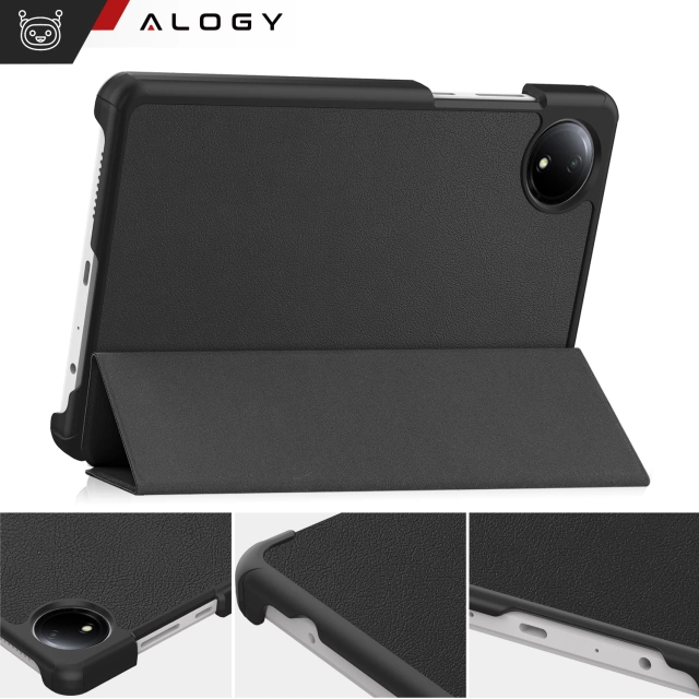 Etui ochronne do Redmi Pad SE 8.7" 4G Alogy Book Cover Case obudowa na tablet Czarne + Szkło i rysik