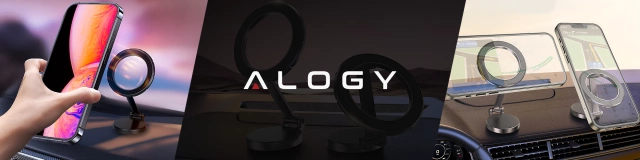 Uchwyt samochodowy na telefon do MagSafe Uchwyt magnetyczny Alogy Car Holder na deskę rozdzielczą do auta Czarny