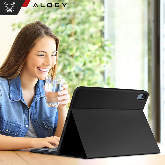 Alogy Etui z klawiatura bezprzewodowa Keyboard Case z miejscem na rysik do Apple iPad 10.9 2022 Czarne