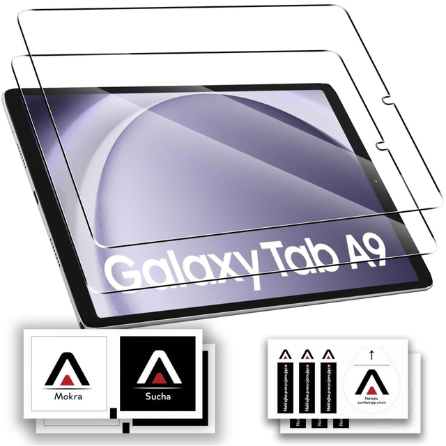 2x Alogy Screen Protector Pro+ Szkło hartowane do Samsung Galaxy Tab A9 2023 8.7" 2gen X110 / X115 na ekran