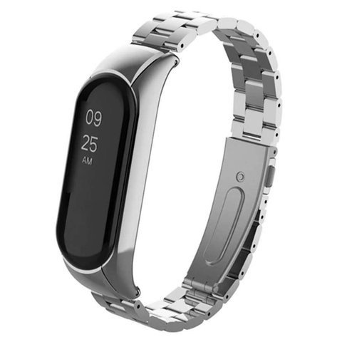 Alogy Bransoleta stainless steel bransoletka do Xiaomi Mi Band 5 Srebrna