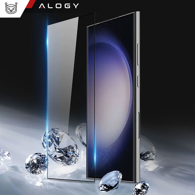 Alogy Szkło na ekran Full Glue case friendly do Samsung Galaxy S24 Ultra Czarne
