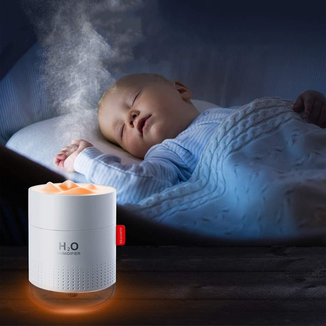 Alogy Nawilżacz powietrza mini Przenośny na biurko USB 500 ml Biały