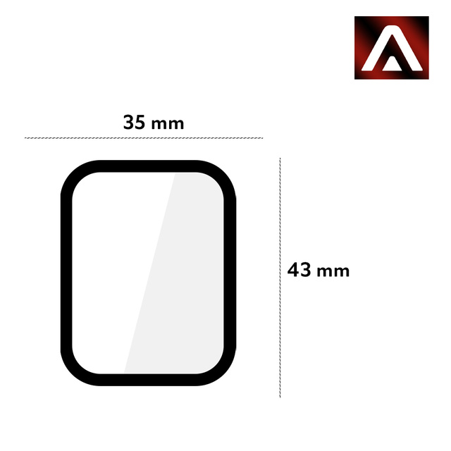 Alogy Full Glue 2x Elastyczne Szkło 3D do Xiaomi Mi Watch (wersja chiny) Black