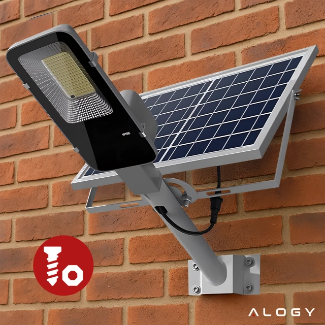 Lampa solarna Uliczna LED wodoodporna IP65 ścienna Alogy SolarBright 6000mAh do domu elewacyjna światło