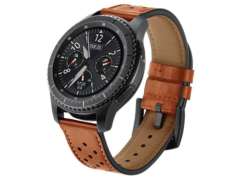 Alogy Pasek skórzany leather band do Samsung Watch Active 2 (20mm) Brązowy