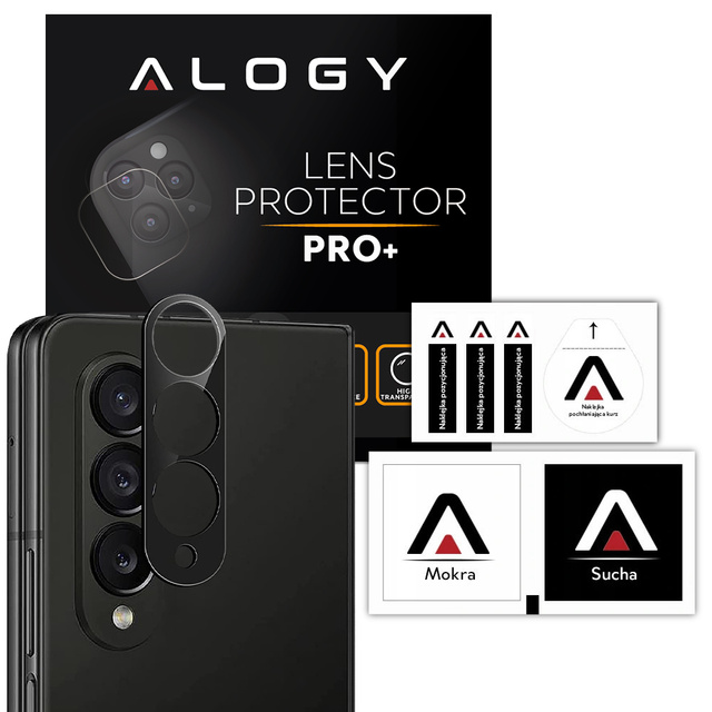 Alogy Lens Protector PRO+ Metalowa osłonka aparatu na obiektyw do Samsung Galaxy Z Fold 4 Czarna