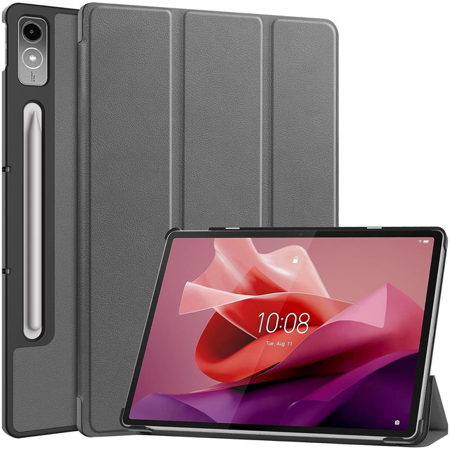 Etui ochronne do Lenovo Tab P12 12.7 TB-370 obudowa na tablet Alogy Book Cover Case Szare + szkło