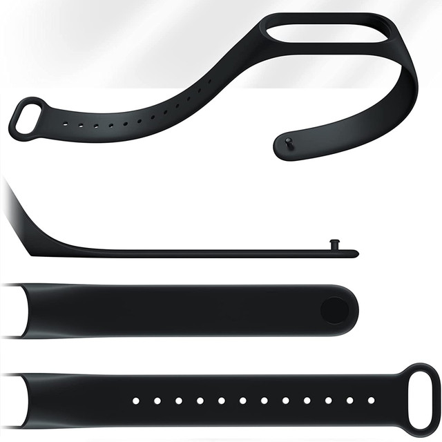Alogy Soft Band Opaska pasek silikonowy do Xiaomi Mi Band 5 / 6 / 6 NFC / 7 Czarna