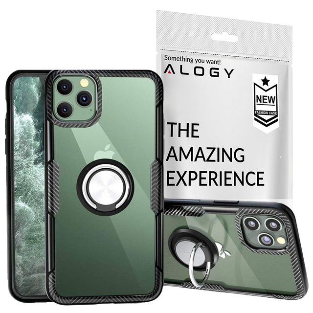 Etui Alogy Ring Holder Clear Armor do Apple iPhone 11 Pro Max czarne