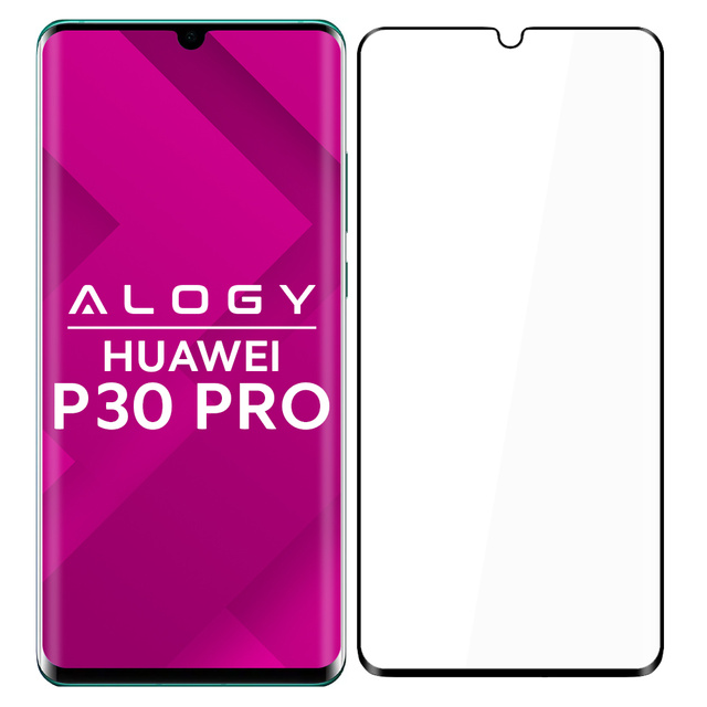 Szkło na telefon Alogy na ekran do Huawei P30 Pro Czarne