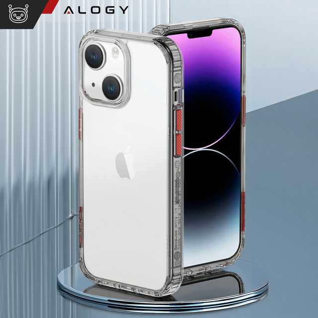 Alogy Protective Case Etui na telefon obudowa ochronna do Apple iPhone 14 Czarno-przezroczyste