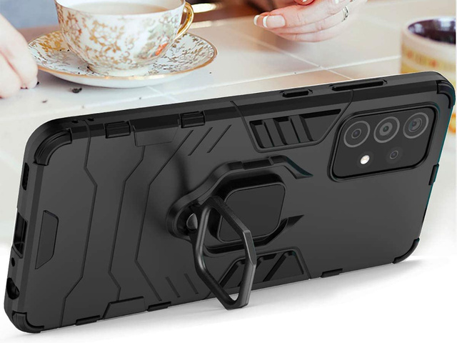 Alogy Etui na telefon Stand Ring Armor do Samsung Galaxy A72/ A72 5G czarne