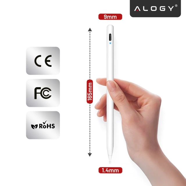 Rysik Alogy Stylus Pen Pencil dotykowy do ekranów telefonu tabletu do Apple iPad / iPhone Biały