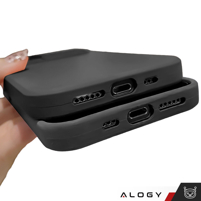 Alogy Camshield Soft Matt Etui ochronne do Apple iPhone 15 Plus obudowa ochronna z osłoną na aparat Slide Czarne