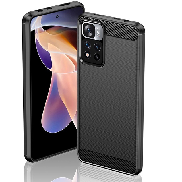 Alogy Etui na telefon do Xiaomi Poco X4 NFC 5G Rugged Armor obudowa TPU Carbon Black