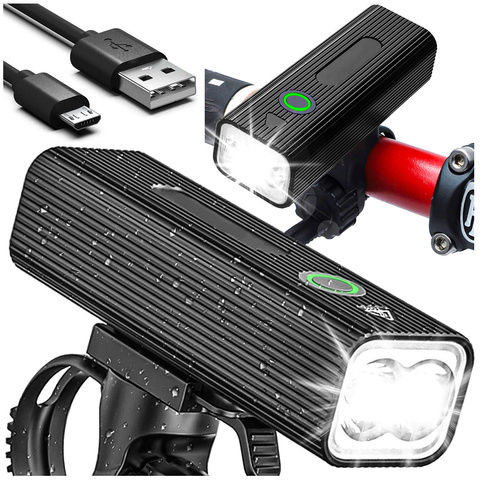 Alogy Lampka przednia na rower wodoodporna IPX5 P12 światełko LED oświetlenie rowerowe