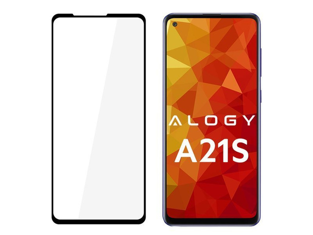 Alogy Szkło na telefon case friendly Full Glue do Samsung Galaxy A21S czarne