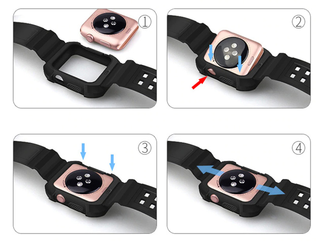 Alogy Etui do smartwatcha z paskiem Armor Case do Apple Watch 4/5/6/SE 44mm