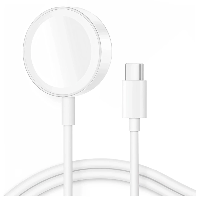 Alogy Ładowarka indukcyjna QI Charger do Apple Watch USB-C 100cm Biała