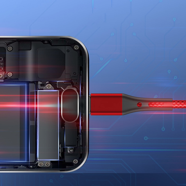 Kabel 1m Alogy przewód USB-A do USB-C Type C 3A Czerwony