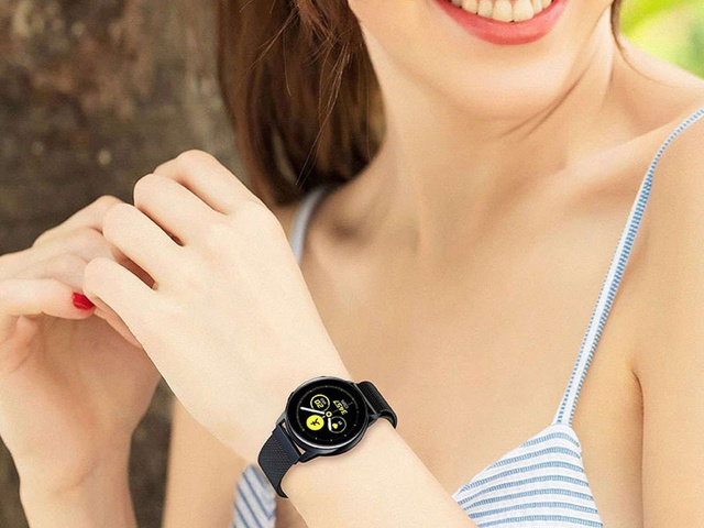 Alogy Bransoleta Milanese pasek stal nierdzewna do smartwatcha 22mm Czarna