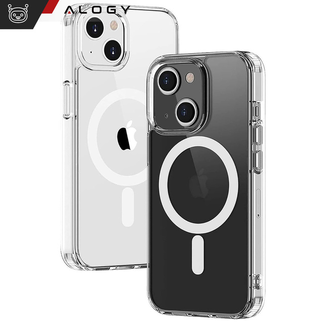 Alogy Etui na telefon do iPhone 15 Plus Hybrid Case do MagSafe magnetyczne Przezroczyste