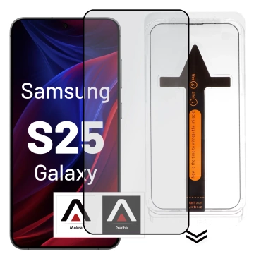 Szkło hartowane do Samsung Galaxy S25 ochronne szkiełko na ekran 9H Alogy EasyShield™️ z ramką montażową