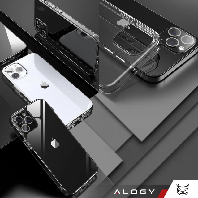 Alogy Etui na telefon pancerne obudowa Hybrid Case z osłoną na aparat do Apple iPhone 13 Pro Przezroczyste