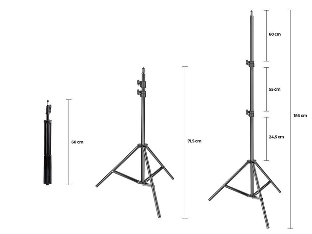Alogy Statyw do lampy kosmetycznej / aparatu / telefonu 1/4 cala