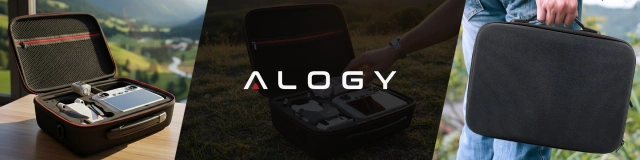 Alogy Hard Case Pokrowiec sztywny kuferek walizka etui do drona DJI Mini 4 Pro / DJI Mini 3 Pro / Mini 3 twarde z paskiem Czarny