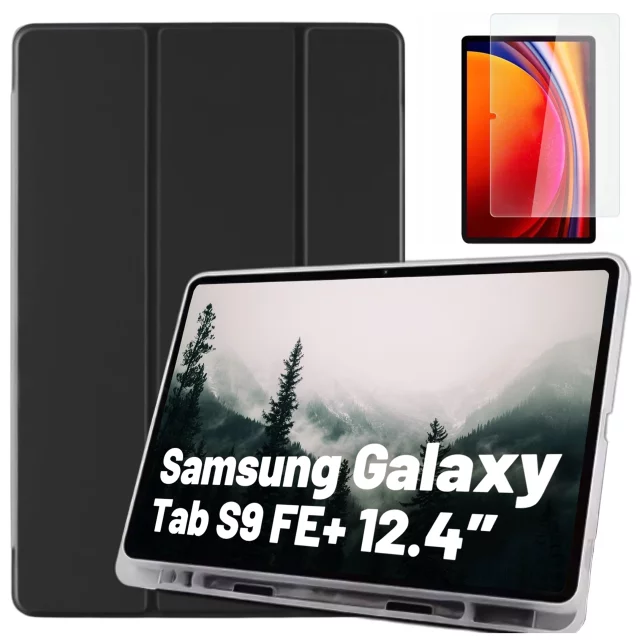 Etui ochronne do Samsung Galaxy Tab S9 FE+ 12.4" Alogy Book Cover Case obudowa na tablet Czarne