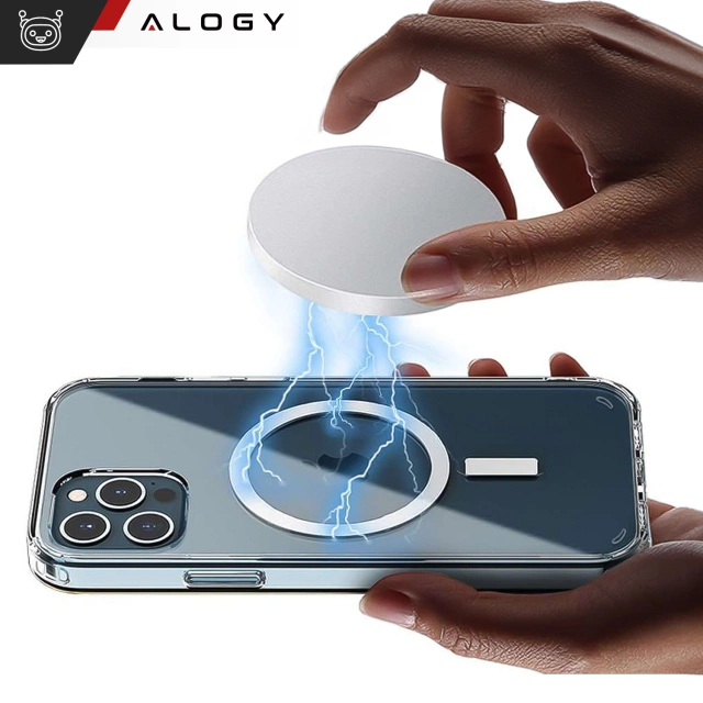 Alogy Etui do telefonu Ultra Slim do ładowarek Qi do iPhone 12/ 12 Pro 6.1 Przezroczyste