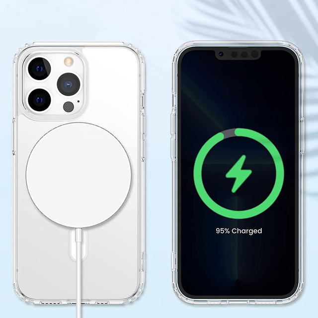 Alogy Etui do telefonu Ultra Slim Mag do ładowarek Qi do Apple iPhone 13 Pro Max Przezroczyste