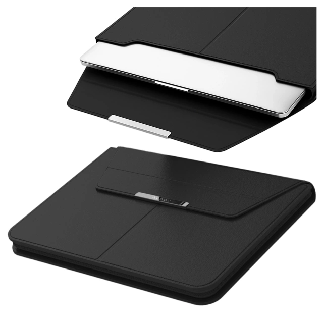 Torba na laptopa Alogy FlexCase Pro wielofunkcyjna rozkładana z podstawką i podkładką na myszkę do Macbooka 13/  14" Czarna