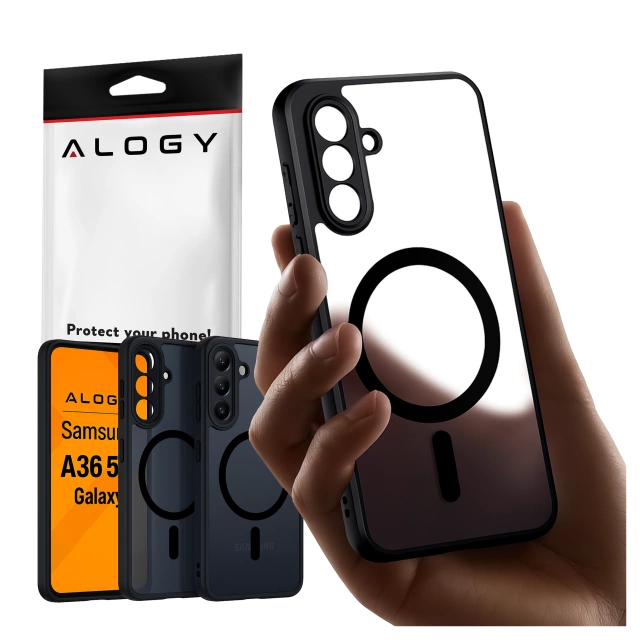 Etui do Samsung Galaxy A36 5G obudowa ochronna na telefon Alogy Matte HybridShield™️ Case Matowe Czarne