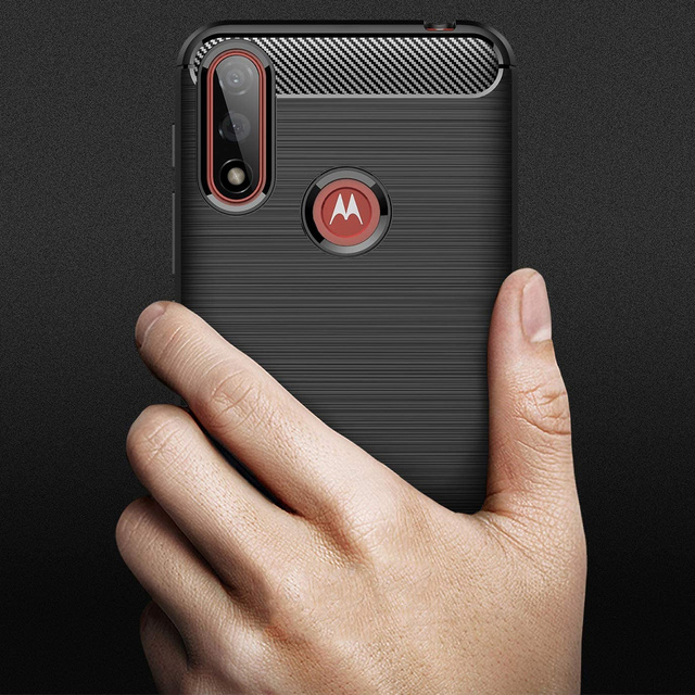 Alogy Etui na telefon Rugged Armor obudowa TPU Carbon do Motorola Moto E7i Power/ E7 Power Black