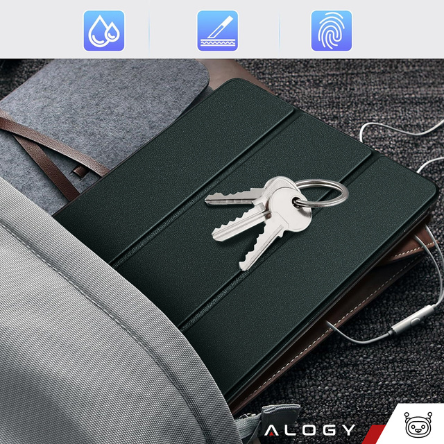 Etui do Lenovo Tab K11 / K11E 11” / M11 10.95" TB330FU / TB330XU / TB331FC Book Case Cover z klapką obudowa futerał pokrowiec Alogy Zielone + Rysik