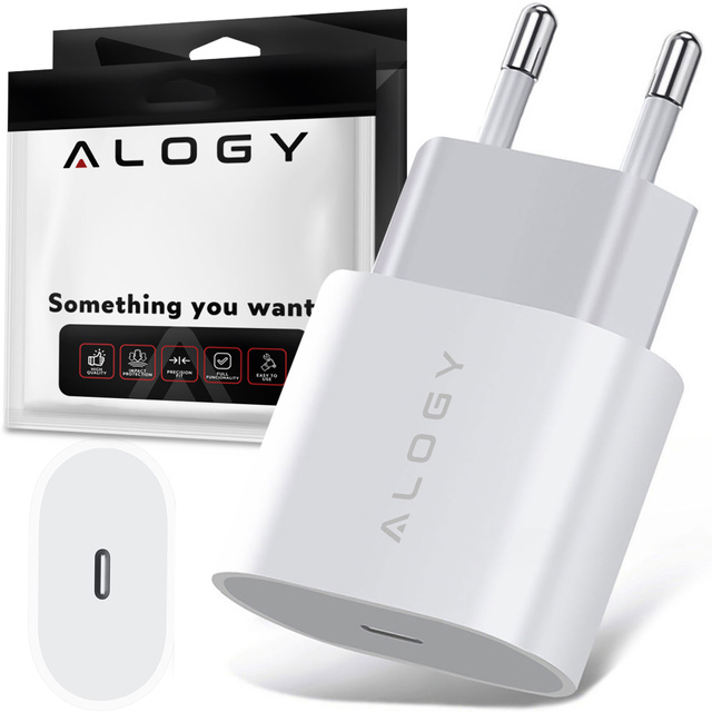 Alogy Ładowarka sieciowa szybka USB-C PD 20W Biała
