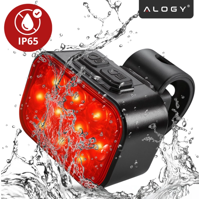 Lampka rowerowa LED Alogy DuoRide™ Lights Latarka na rower wodoodporne światło światełko na przód i tył przednia tylna 2 sztuki 10 LED