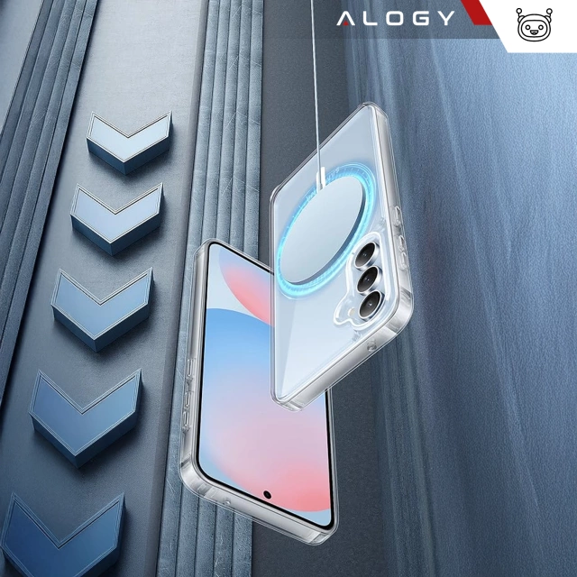 Etui do Samsung Galaxy S25 obudowa ochronna na telefon Alogy HybridMag™️ Case do MagSafe Przezroczyste + Szkło
