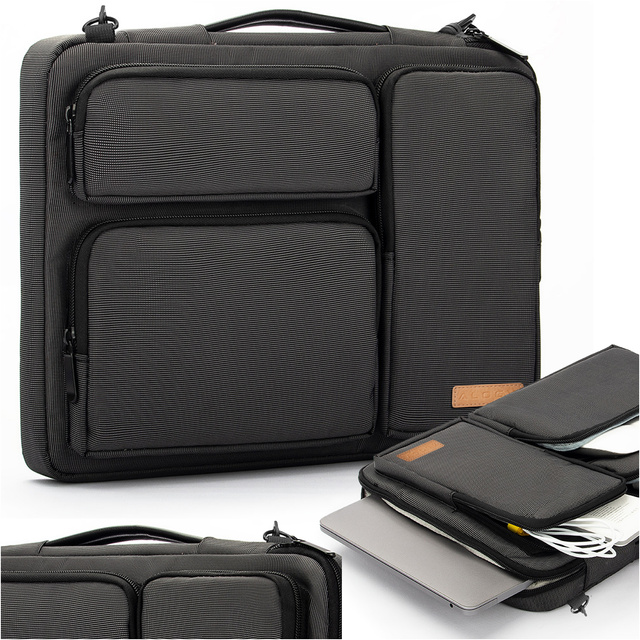 Alogy Torba Etui na MacBooka, laptopa, tableta 15.6" z paskiem na ramię Czarna