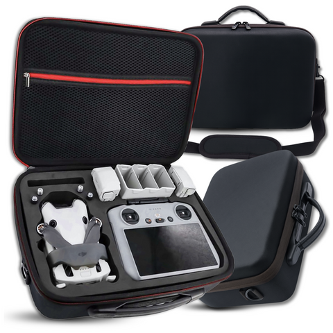 Alogy Hard Case Pokrowiec sztywny kuferek walizka etui do drona DJI Mini 4 Pro / DJI Mini 3 Pro / Mini 3 twarde z paskiem Czarny