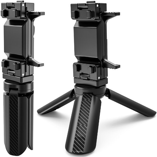 Alogy Uchwyt mini statyw na telefon aparat stojak podstawka regulowany obrotowy 360 Tripod selfie do zdjęć Czarny
