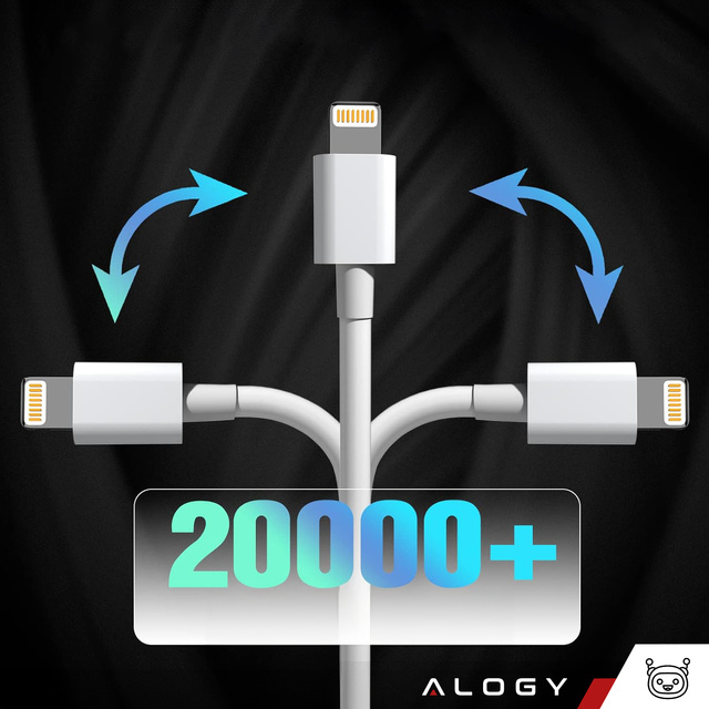 Kabel 1m Alogy Fast Charging Cable USB-C do Lightning do ładowania 20W White 