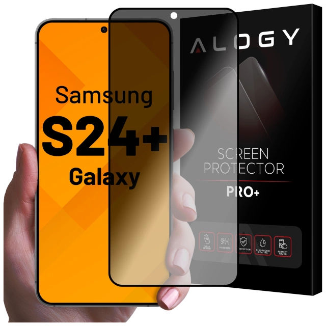 Szkło hartowane Prywatyzujące do Samsung Galaxy S24 Plus matowa ochrona na ekran Alogy Privacy Glass