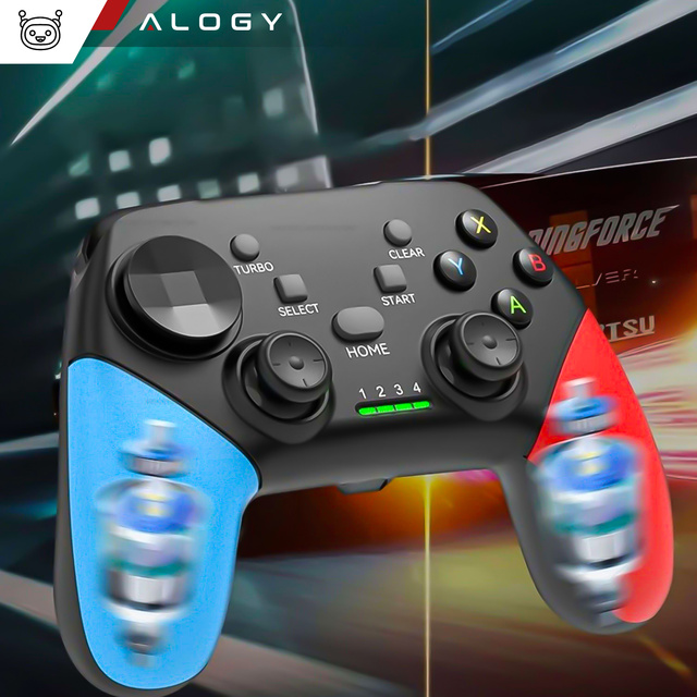 Gamepad Alogy Pad bezprzewodowy z uchwytem na telefon Gaming Set Czarny