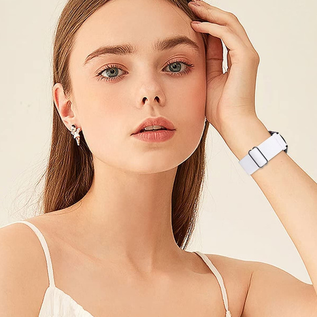 Alogy Nylon opaska do zegarka Smartwatcha Pasek elastyczny Uniwersalny nylonowy 22mm Biały