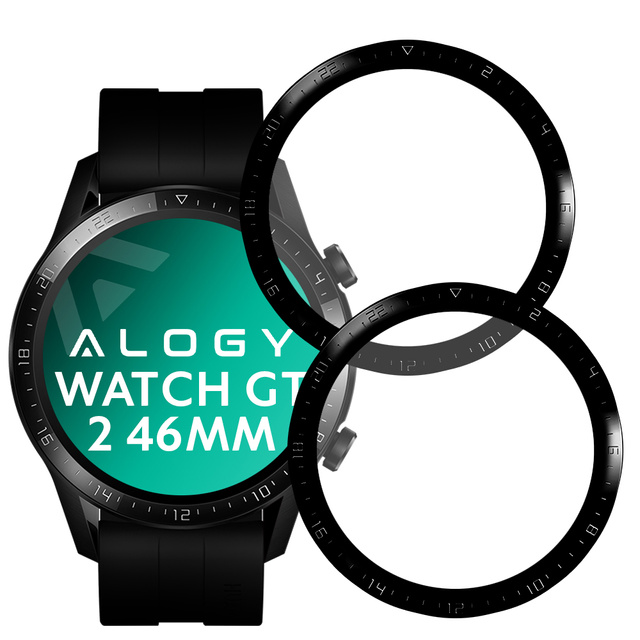 Alogy 2x Szkło na smartwatch elastyczne 3D do Huawei Watch GT 2 46mm Black