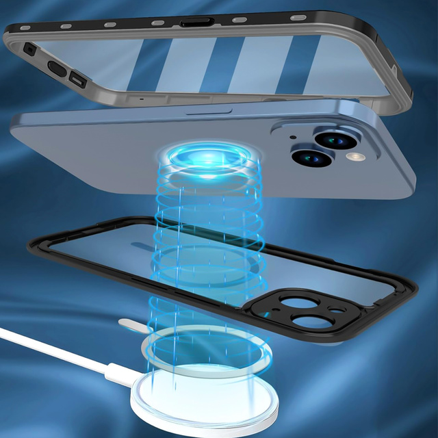 Etui do Samsung Galaxy S24 pancerne obudowa + folia na ekran hydrożelowa Case 360 Defense Pro Alogy czarne